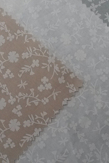 Tissu décoratif en coton MARGELIE fleur BEIGE