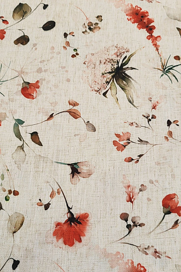 Tissu décoratif FLEURS TARDIVES