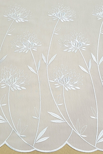 Rideau de luxe GERSTER 11868 broderie blanche
