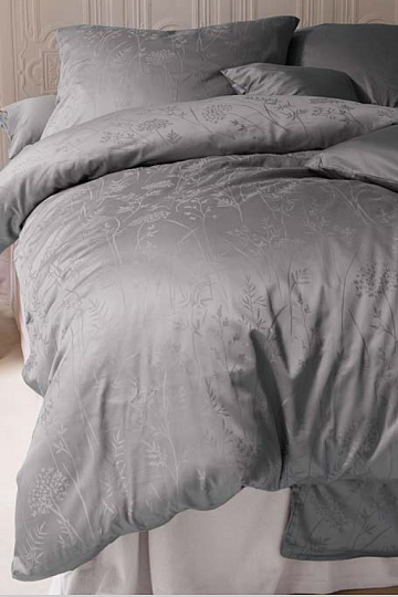 Damas de coton luxueux RIO GRIS FONCÉ