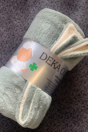 Couverture en peau de mouton VERT SAUGE