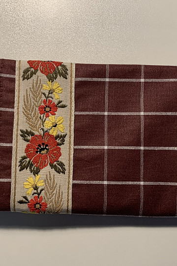 Torchons marron à fleurs de grand-mère