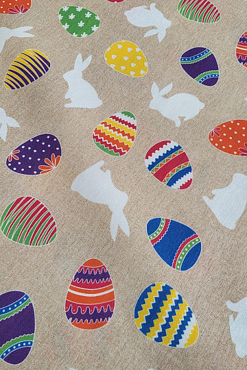 Tissu décoratif ŒUFS ET LAPIN