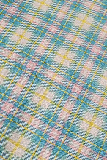 Tissu décoratif DEMER VERT ROSE