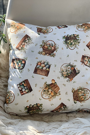 Taie doreiller décorative ŒUFS COLORÉS