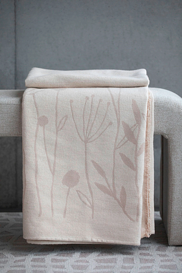 Couverture AMBRE FLEURS beige
