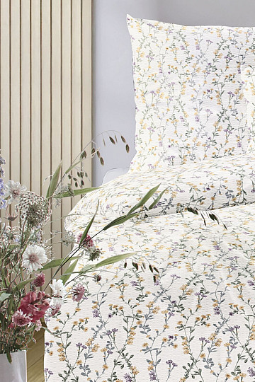 IRISETTE crêpe douce de luxe EASY 8665-40 Fleurs jaune