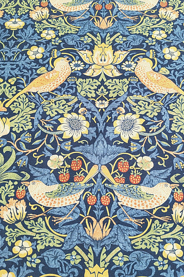 Tissu décoratif OISEAUX ET FRAISES