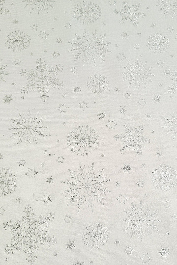 Tissu décoratif Téflon FLAKES COPO LUREX argent