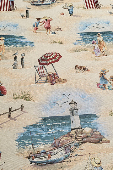 Tissu de tapisserie ENFANTS SUR LA PLAGE