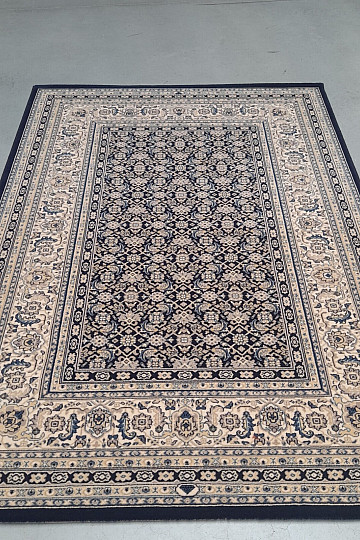 Tapis classique en laine ORIENT bleu motif all-over
