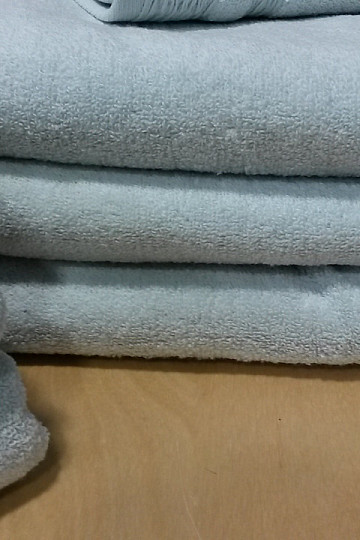Serviette et drap de bain luxe EGERIA vert gris