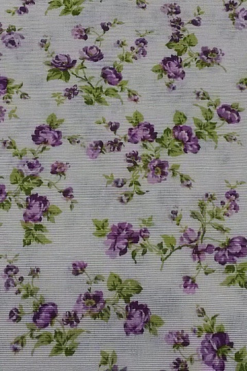 Tissu déco JANA fleur lilas
