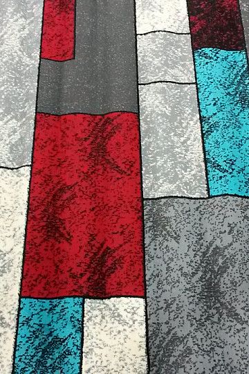 Pièce tapis AMAZON 1 gris rouge