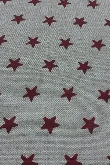 Tissu déco ÉTOILES bordeaux