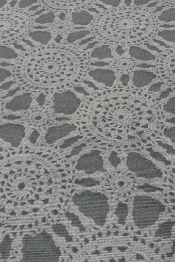 Tissu déco DENTELLE gris