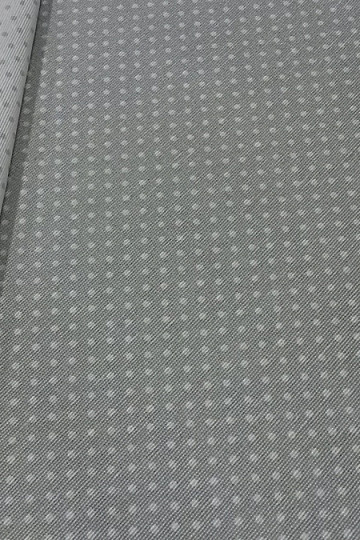 Tissu déco ALBY crème à pois gris