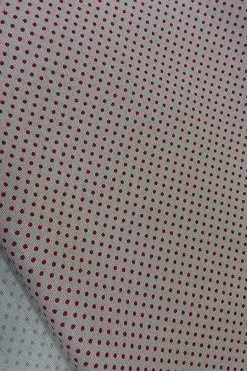 Tissu déco ALBY crème à pois rouge