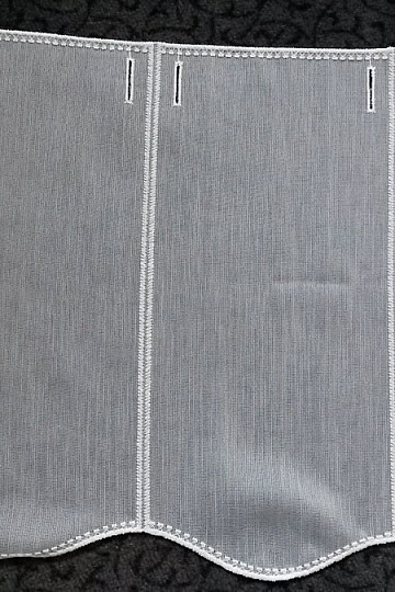 Rideau brodé moderne 11497 blanc