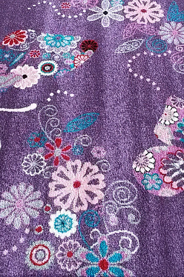 Tapis enfant BELLA Papillons violet