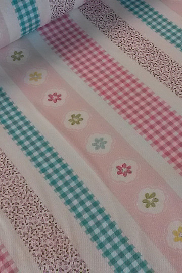 Tissu déco TWIST STRIPES rose
