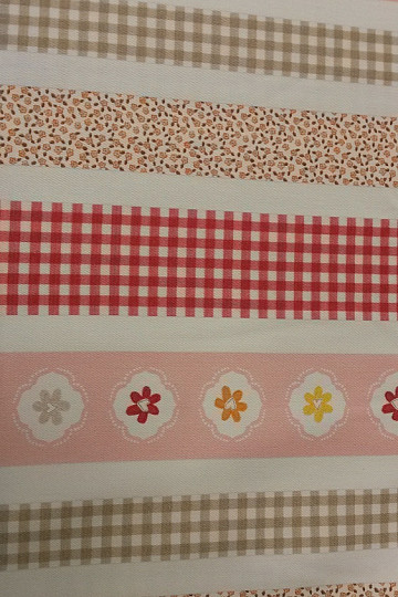 Tissu déco TWIST B01 rayures orange