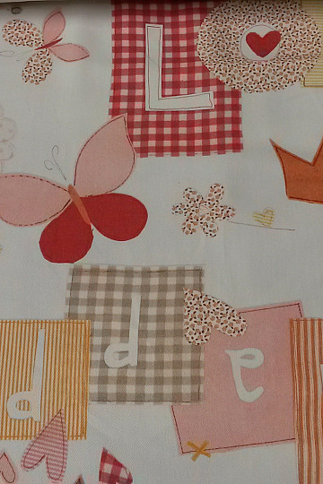 Tissu déco enfant TWIST C01 LOVE orange