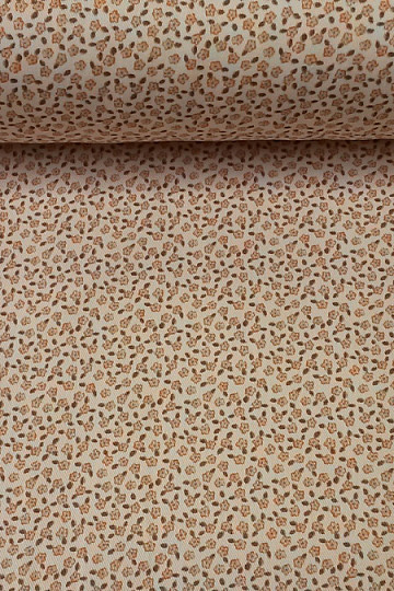 Tissu déco TWIST F01 petite fleur orange