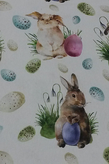 Tissu décoratif LAPIN DE PÂQUES numérique