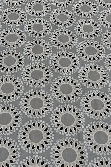 Tissu coton gris MALAWA