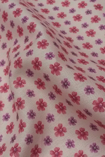 Tissu déco FLEURS CLARA rose