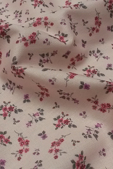 Tissu déco LENNY FLOWERS rose