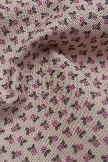 Tissu déco ALBUM DE FLEURS rose