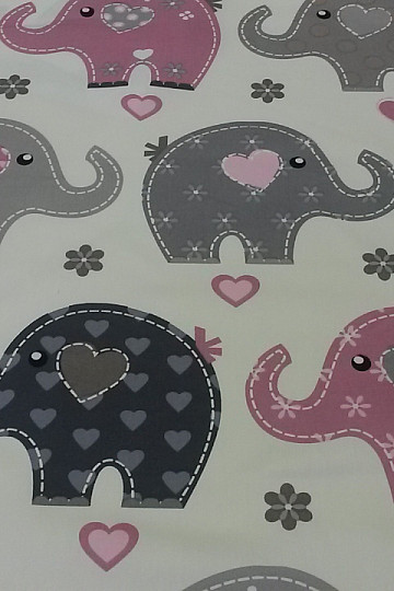 Tissu déco enfant ELEPHANTS II
