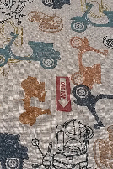 Tissu décoratif pour scooters VESPA, impression numérique