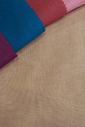Tissu coton UNI CAMEL camel