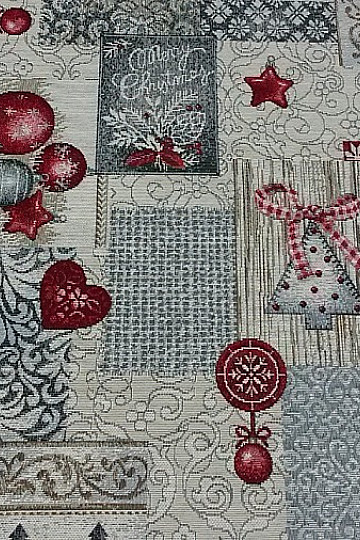 Nappe et foulard en tapisserie NOËL MODERNE