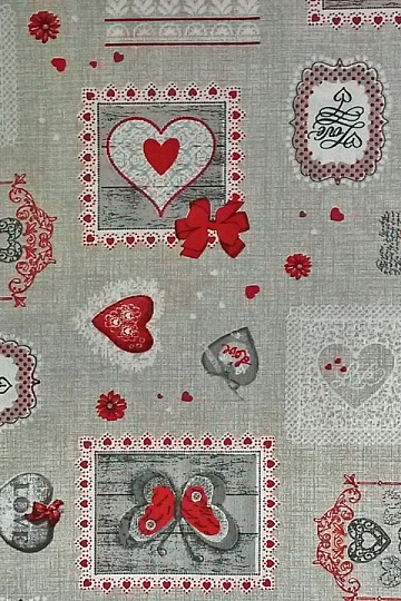Tissu déco CARLA rouge