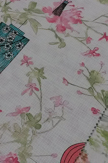 Tissu décoratif MIDORI Jardin japonais