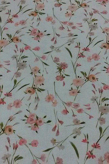 Tissu coton JARDINS C rose