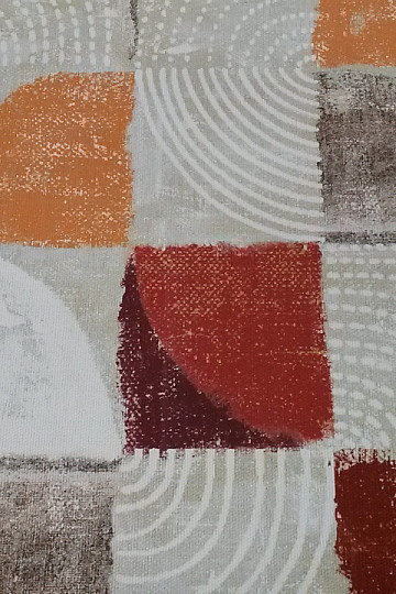 Tissu déco MOKKA GEO 1 orange