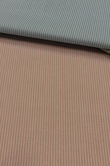 Tissu coton BABY STRIPE rose