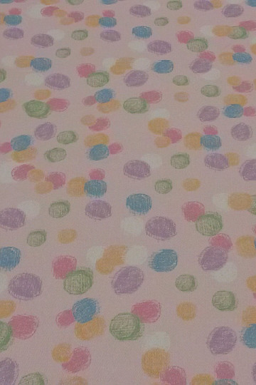 Tissu déco LAMINI à pois rose