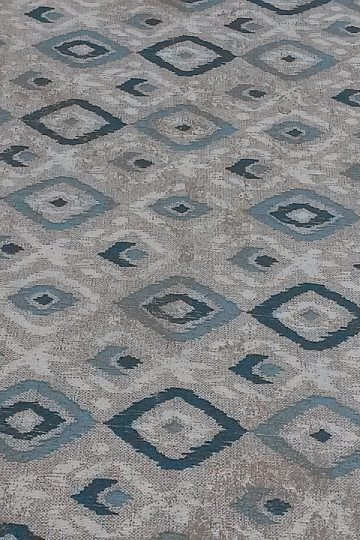 Tissu décoratif TULUM ROMBO turquoise