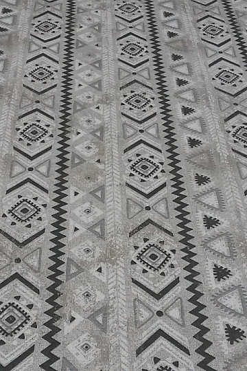 Tissu décoratif TULUM MAYA gris-noir