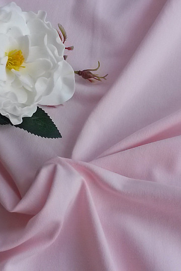 Maille coton TEINTURE st. rose