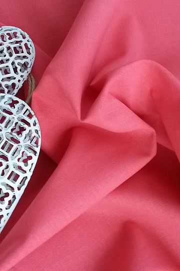 Tissu coton UNI GRENADINE corail