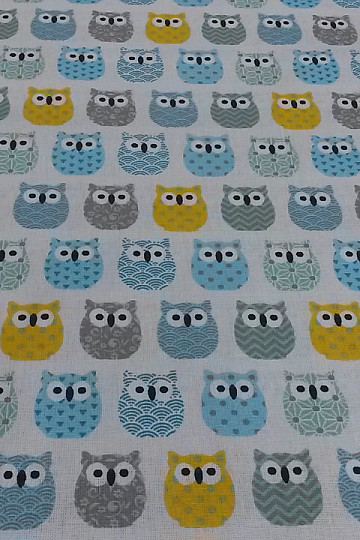 Tissu décoratif MINI CHOUETTES 7
