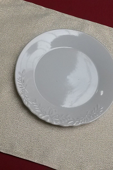 Décor de table de Noël FLASH argent naturel