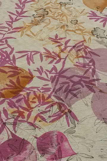 Tissu décoratif GAIA feuilles 301
